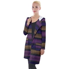 Stripes Pink Yellow Purple Grey Hooded Pocket Cardigan