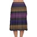 Stripes Pink Yellow Purple Grey Velvet Flared Midi Skirt View2