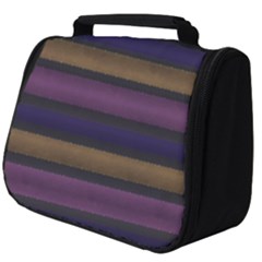 Stripes Pink Yellow Purple Grey Full Print Travel Pouch (big)