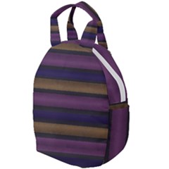 Stripes Pink Yellow Purple Grey Travel Backpacks