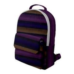 Stripes Pink Yellow Purple Grey Flap Pocket Backpack (large) by BrightVibesDesign