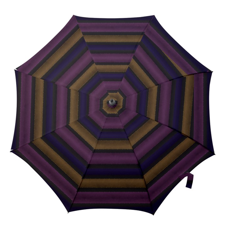 Stripes Pink Yellow Purple Grey Hook Handle Umbrellas (Small)