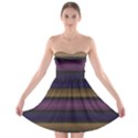 Stripes Pink Yellow Purple Grey Strapless Bra Top Dress View1