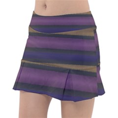 Stripes Pink Yellow Purple Grey Tennis Skirt