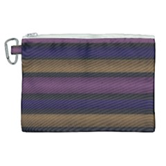 Stripes Pink Yellow Purple Grey Canvas Cosmetic Bag (xl)