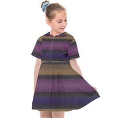 Stripes Pink Yellow Purple Grey Kids  Sailor Dress