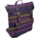 Stripes Pink Yellow Purple Grey Buckle Up Backpack View2