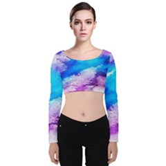 Download (1) Velvet Long Sleeve Crop Top by Crystalcreates