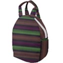 Stripes Green Brown Pink Grey Travel Backpacks View1