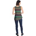 Stripes Green Red Yellow Grey Sleeveless Tunic View2