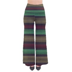 Stripes Green Red Yellow Grey So Vintage Palazzo Pants by BrightVibesDesign