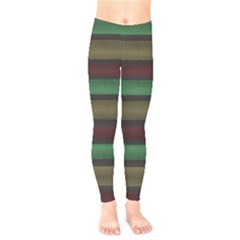 Stripes Green Red Yellow Grey Kids  Legging by BrightVibesDesign