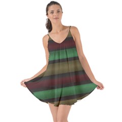 Stripes Green Red Yellow Grey Love The Sun Cover Up by BrightVibesDesign