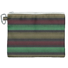 Stripes Green Red Yellow Grey Canvas Cosmetic Bag (xxl)