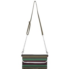 Stripes Green Red Yellow Grey Mini Crossbody Handbag