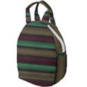 Stripes Green Red Yellow Grey Travel Backpacks View1