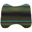 Stripes Teal Yellow Brown Grey Head Support Cushion View2