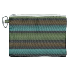 Stripes Teal Yellow Brown Grey Canvas Cosmetic Bag (xl) by BrightVibesDesign