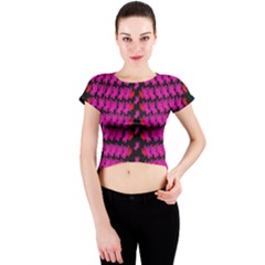 Flowers Coming From Above Crew Neck Crop Top by pepitasart