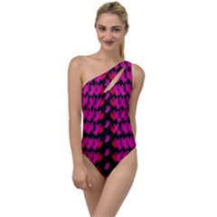 Flowers Coming From Above To One Side Swimsuit