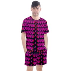 Flowers Coming From Above Men s Mesh Tee And Shorts Set