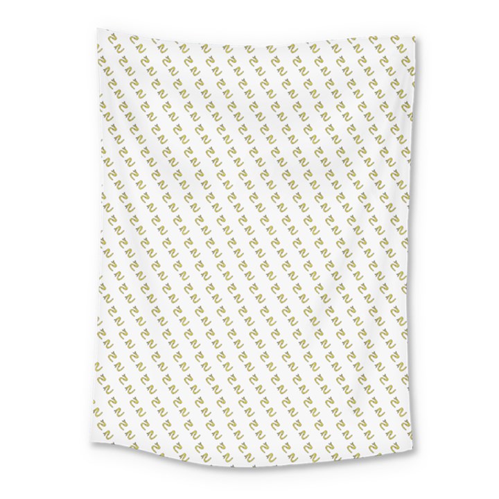 No Step On Snek Pattern yellow on white background Gadsden Flag Meme Parody Medium Tapestry