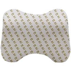 No Step On Snek Pattern White Background Meme Head Support Cushion by snek