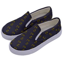 No Step On Snek Pattern Charcoal Dark Gray Background Meme Kids  Canvas Slip Ons by snek