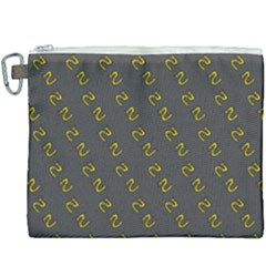 No Step On Snek Pattern Charcoal Dark Gray Background Meme Canvas Cosmetic Bag (xxxl) by snek