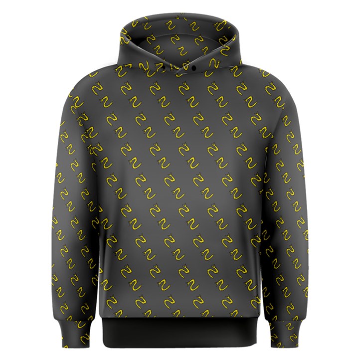 No Step On Snek Pattern Charcoal Dark Gray background Meme Men s Overhead Hoodie