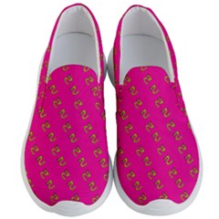 No Step On Snek Pattern Pink Background Meme Men s Lightweight Slip Ons