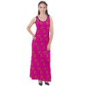 No Step On Snek Pattern Pink background Meme Sleeveless Velour Maxi Dress View1