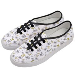 No Step On Snek Do Not Bubble Speech Pattern White Background Meme Women s Classic Low Top Sneakers by snek