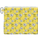 No Step On Snek DO NOT bubble speech Pattern yellow background Meme Canvas Cosmetic Bag (XXXL) View1