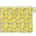 No Step On Snek DO NOT bubble speech Pattern yellow background Meme Canvas Cosmetic Bag (XXXL) View2