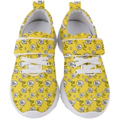 No Step On Snek Do Not Bubble Speech Pattern Yellow Background Meme Kids  Velcro Strap Shoes by snek