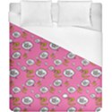 No Step On Snek DO NOT bubble speech Pattern pink background Meme Duvet Cover (California King Size) View1