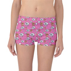 No Step On Snek Do Not Bubble Speech Pattern Pink Background Meme Reversible Boyleg Bikini Bottoms by snek