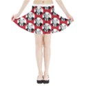 Trump Retro Face Pattern MAGA Red US Patriot Mini Flare Skirt View3