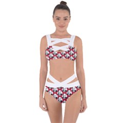 Trump Retro Face Pattern Maga Red Us Patriot Bandaged Up Bikini Set  by snek