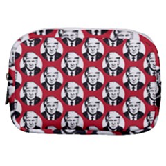 Trump Retro Face Pattern Maga Red Us Patriot Make Up Pouch (small) by snek