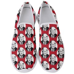 Trump Retro Face Pattern Maga Red Us Patriot Men s Slip On Sneakers by snek