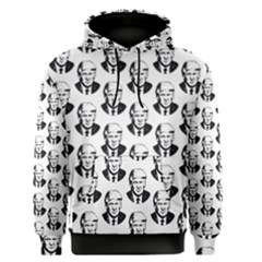 Trump Retro Face Pattern Maga Black And White Us Patriot Men s Pullover Hoodie by snek