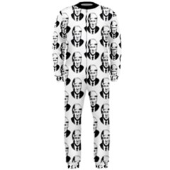 Trump Retro Face Pattern Maga Black And White Us Patriot Onepiece Jumpsuit (men)  by snek