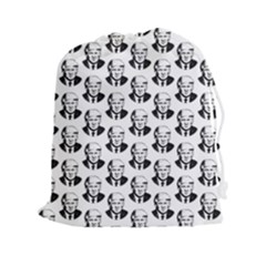 Trump Retro Face Pattern Maga Black And White Us Patriot Drawstring Pouch (xxl) by snek