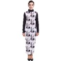 Trump Retro Face Pattern MAGA Black and white US Patriot Turtleneck Maxi Dress View1