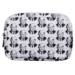 Trump Retro Face Pattern Maga Black And White Us Patriot Make Up Pouch (small) by snek