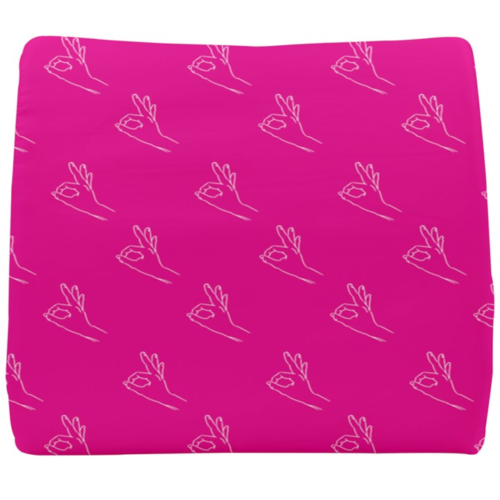 A-Ok Perfect handsign MAGA Pro-Trump Patriot on pink background Seat Cushion