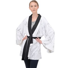 A-ok Perfect Handsign Maga Pro-trump Patriot Black And White Velvet Kimono Robe by snek