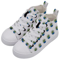 Apu Apustaja With Banana Phone Wall Eyed Pepe The Frog Pattern Kekistan Kids  Mid-top Canvas Sneakers by snek